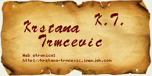 Krstana Trmčević vizit kartica